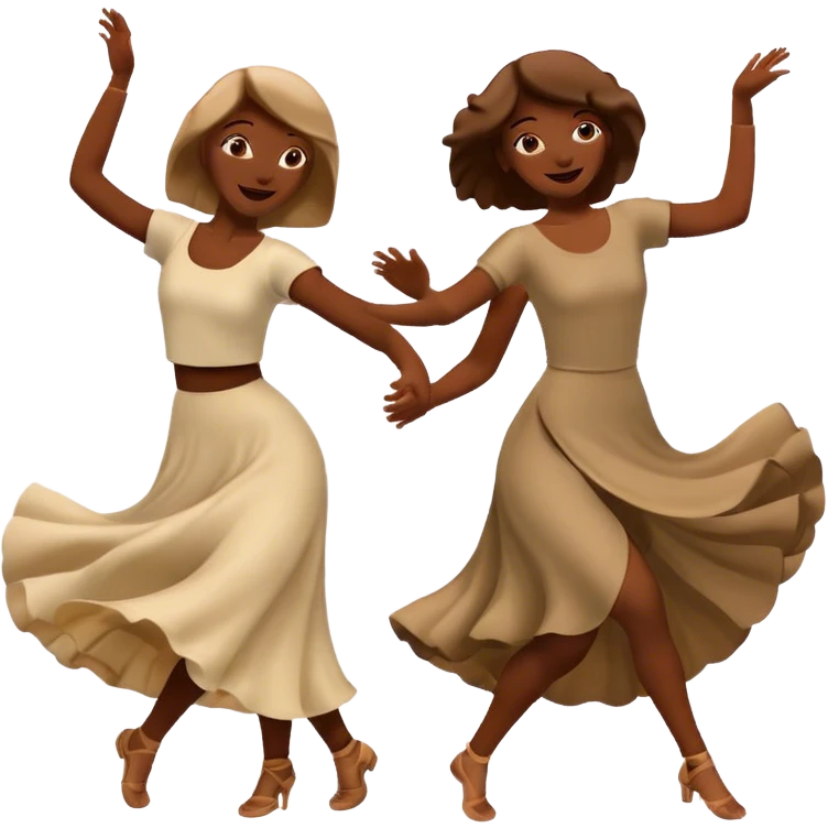 two pwoplw dancing emoji