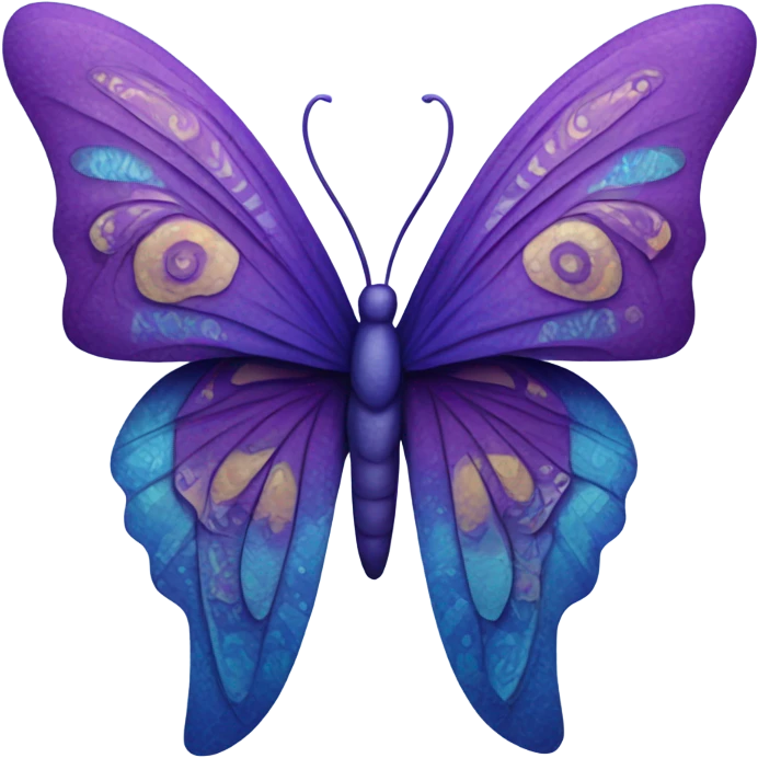Butterfly purple and blue emoji