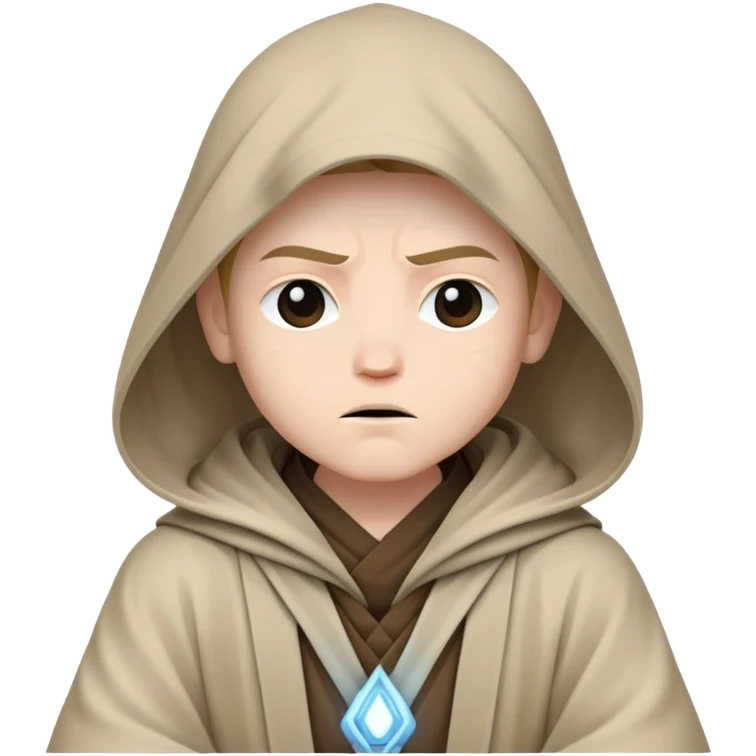 Jedi meditating with hood emoji