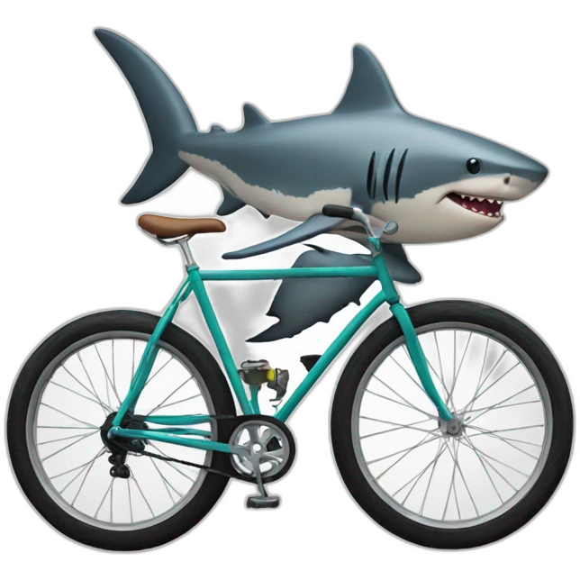 shark on a bike emoji