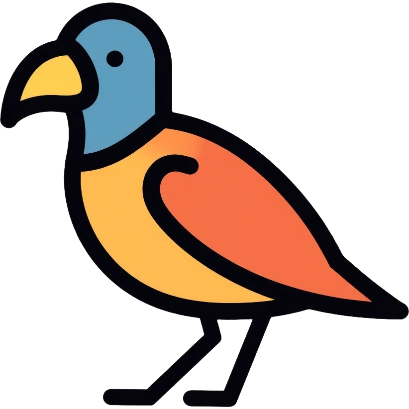 simple bird silhouette emoji