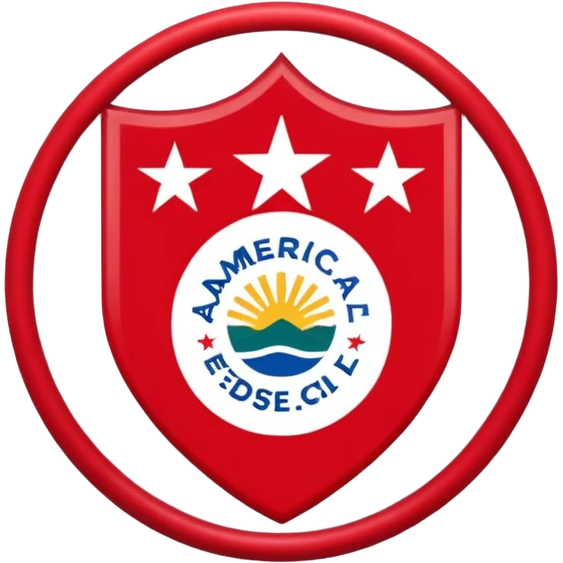 Hazme un emoji basado en el escudo del américa de cali emoji