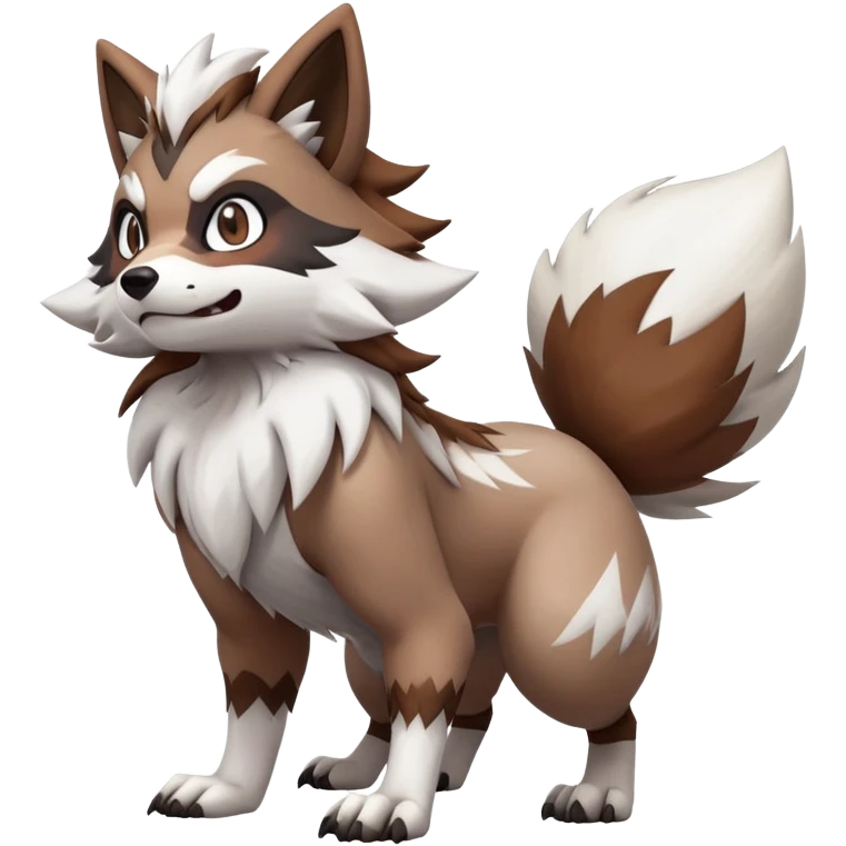  Zigzagoon-Furret-Lycanroc-Hybrid (Full body) emoji