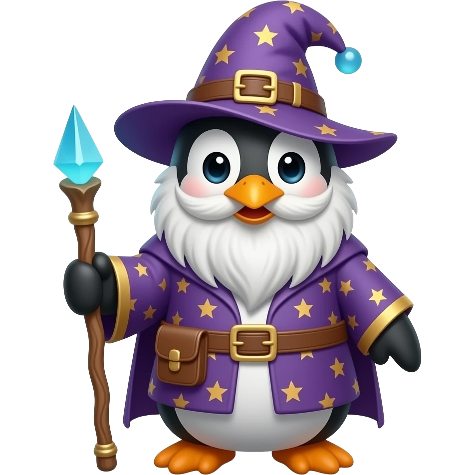 Penguin Wizard emoji