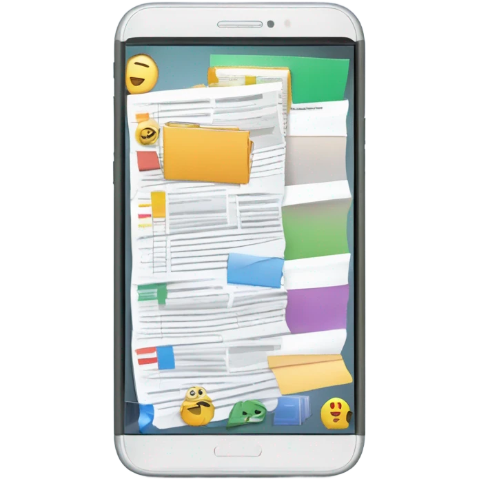 documents in a phone emoji