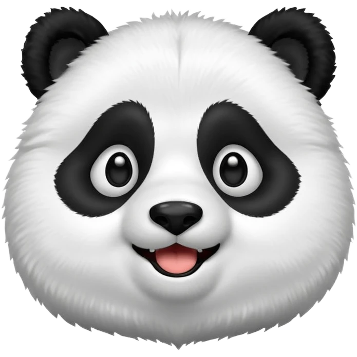 A cute panda emoji with doge expression emoji