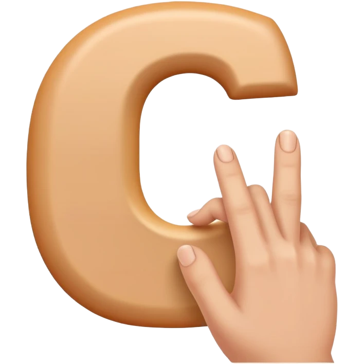 A hand making the letter c emoji