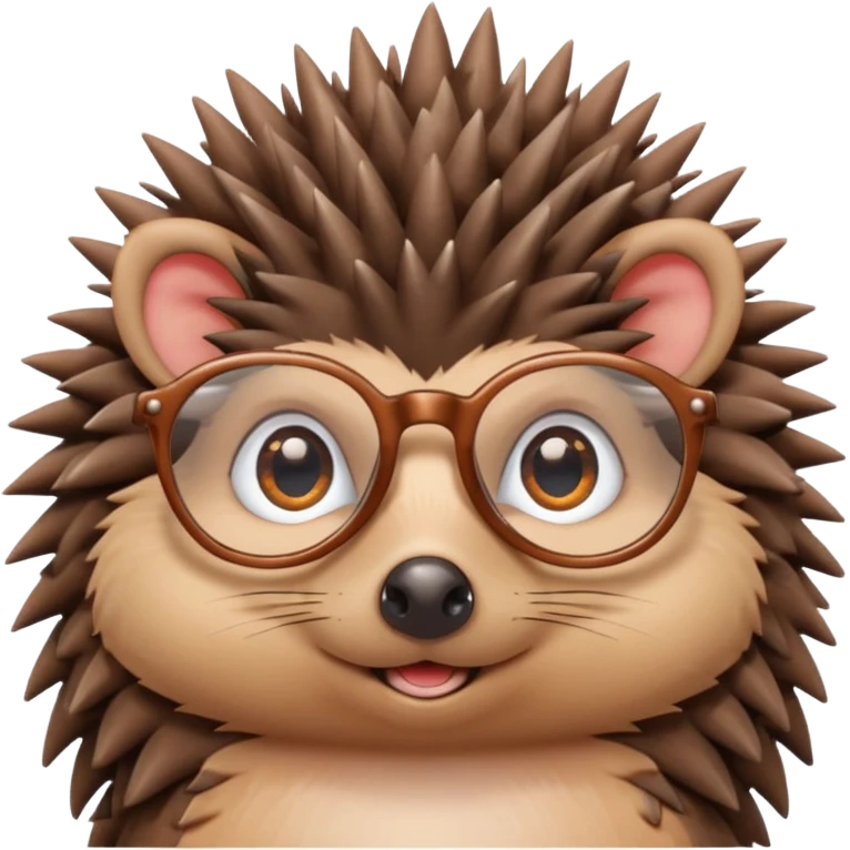 hedgehog with glasses emoji