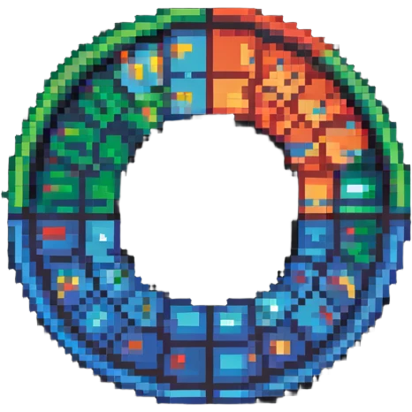 pixel art circular graph emoji