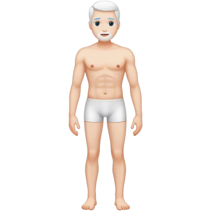 A full-length man white emoji