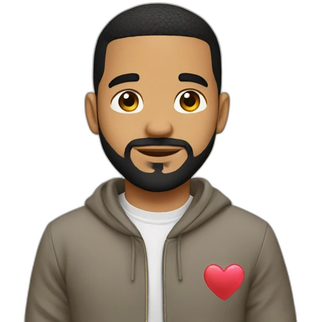 drake with heart hir emoji