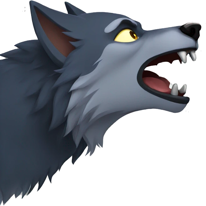 Werewolf howling emoji