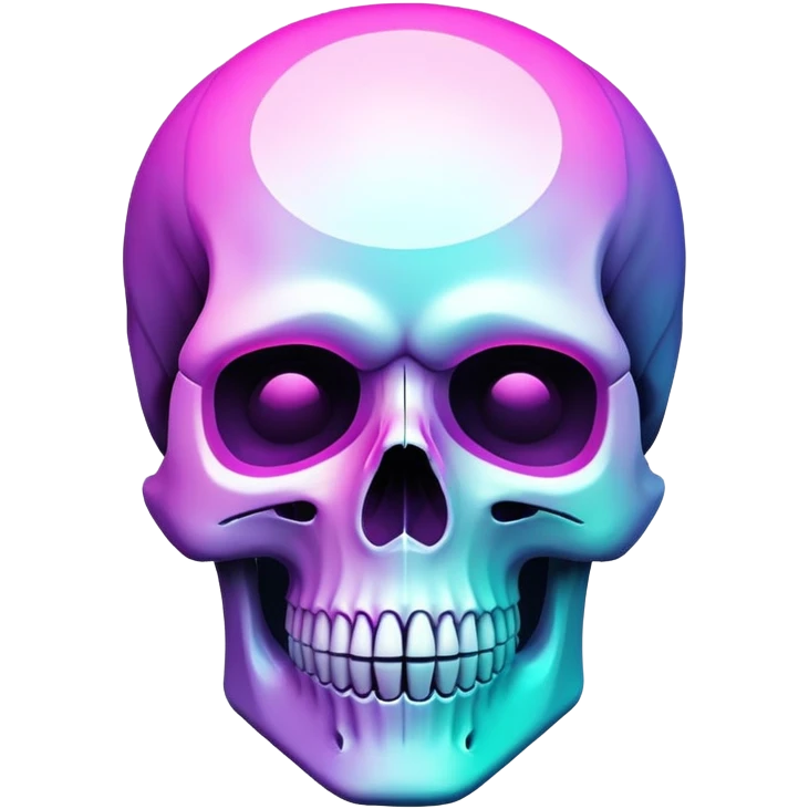 vaporwave skull emoji