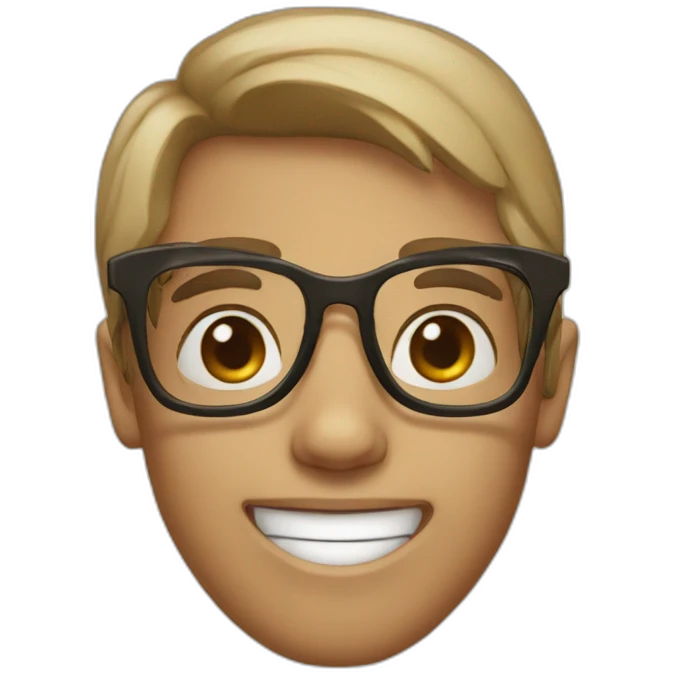 Boy wearing glasses emoji