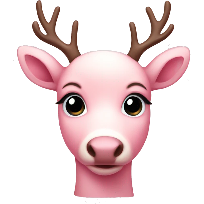 Baby pink reindeer  emoji