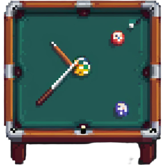 pool table game in progress emoji