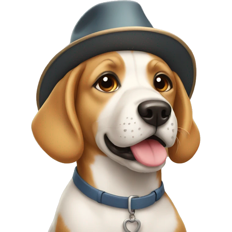 Dog with hat emoji