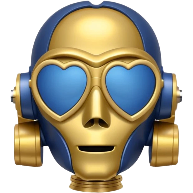 C-3PO wearing a pair of navy-blue heart shaped sunglasses  emoji