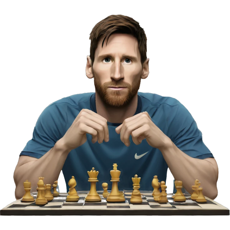 messi playing chess emoji