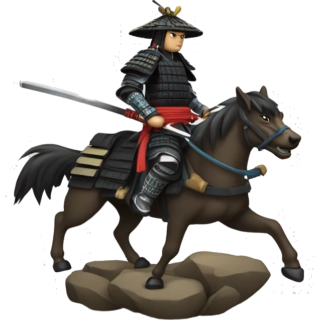 shogun samurai on wild wolf emoji