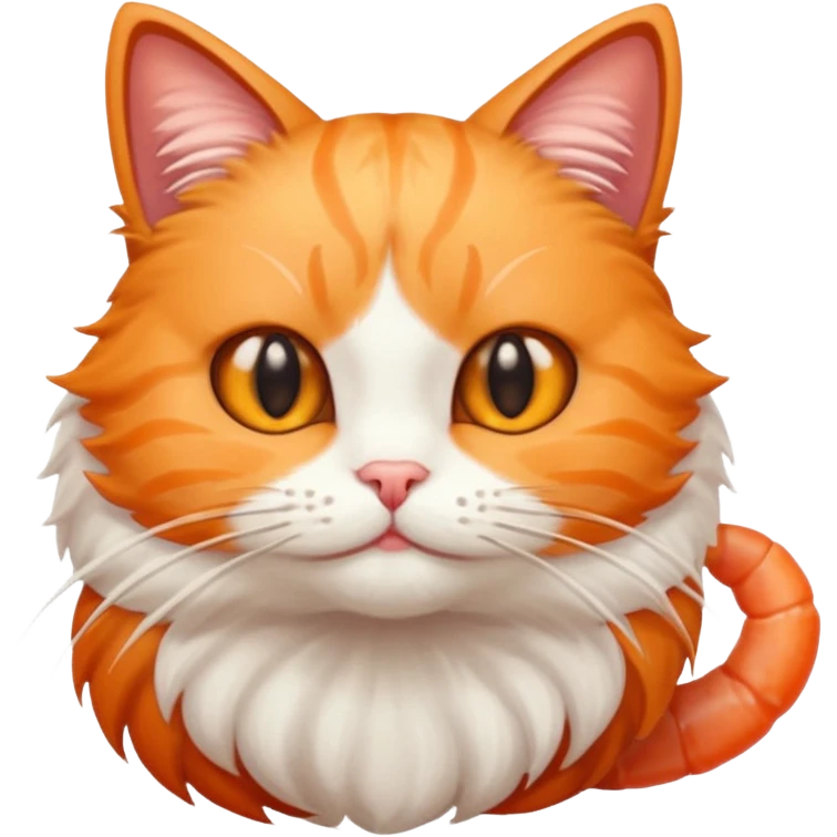 A un gato con cuerpo de gamba emoji