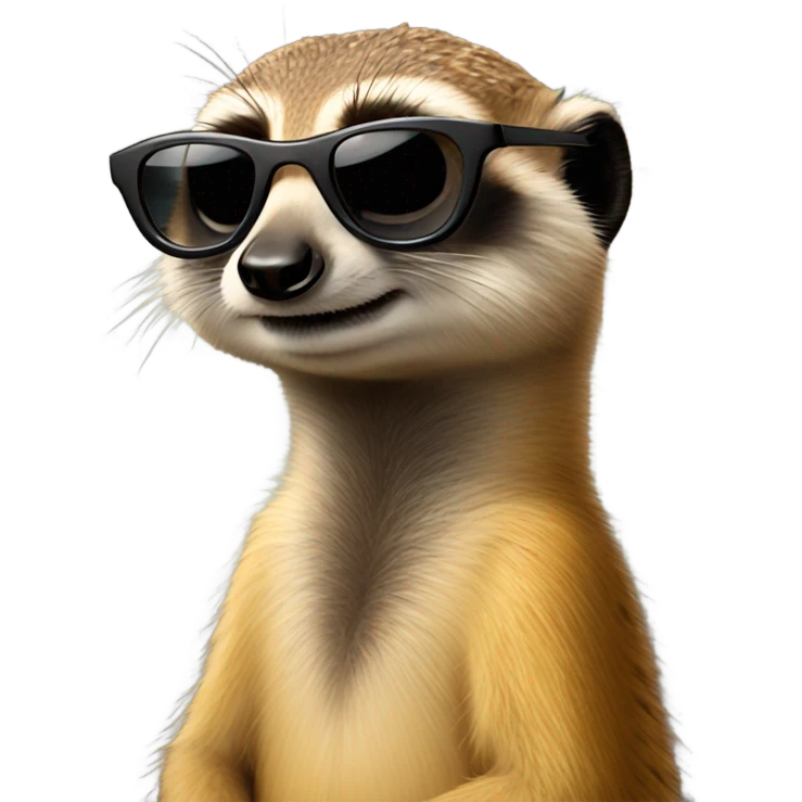 Meerkat with sunglasses  emoji
