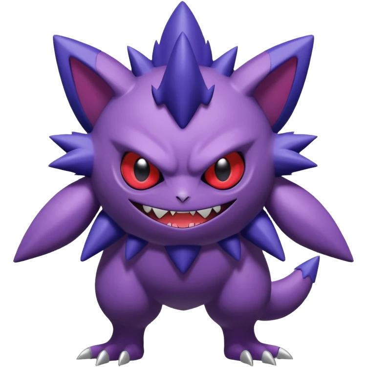 Venonat-Gengar-Genesect-Sableye-Noibat-fusion, full body emoji