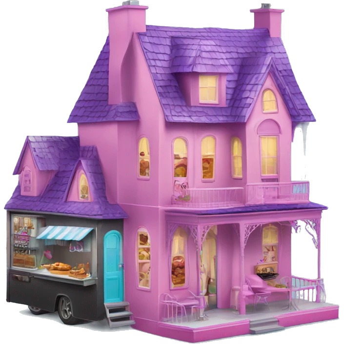 Barbie’s haunted dream house and food truck  emoji