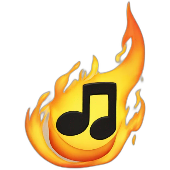 music note on fire emoji