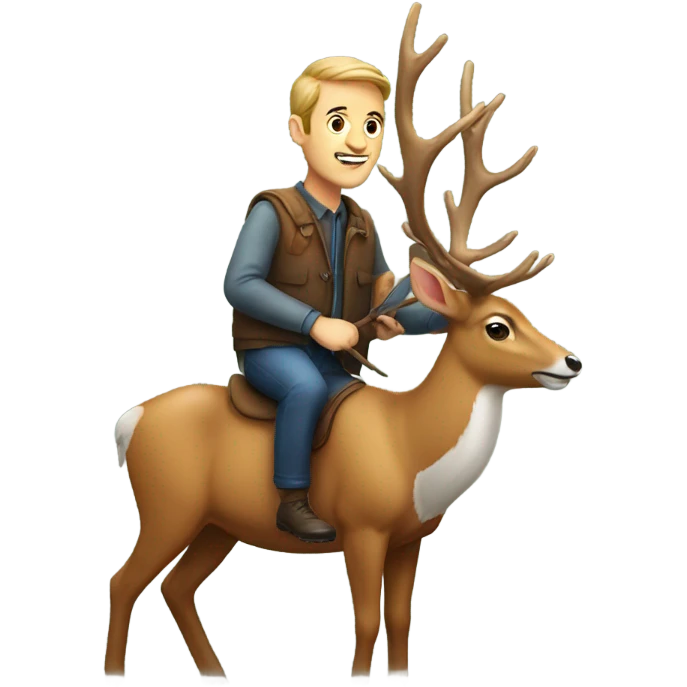 Man on a deer emoji