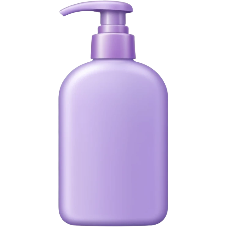 light lilac shampoo bottle for hair care emoji