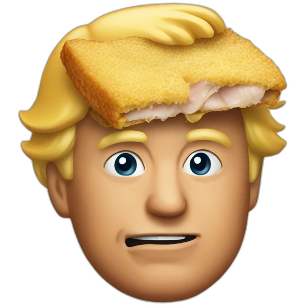 Trump eat chicken  emoji