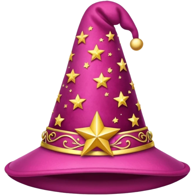 a pink magical hat emoji