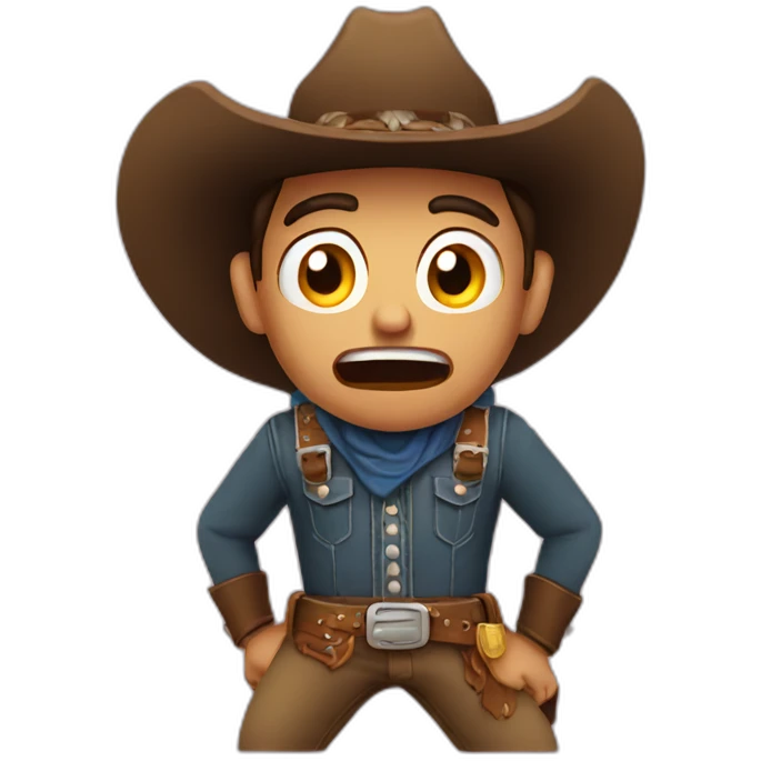 terrified-cowboy emoji
