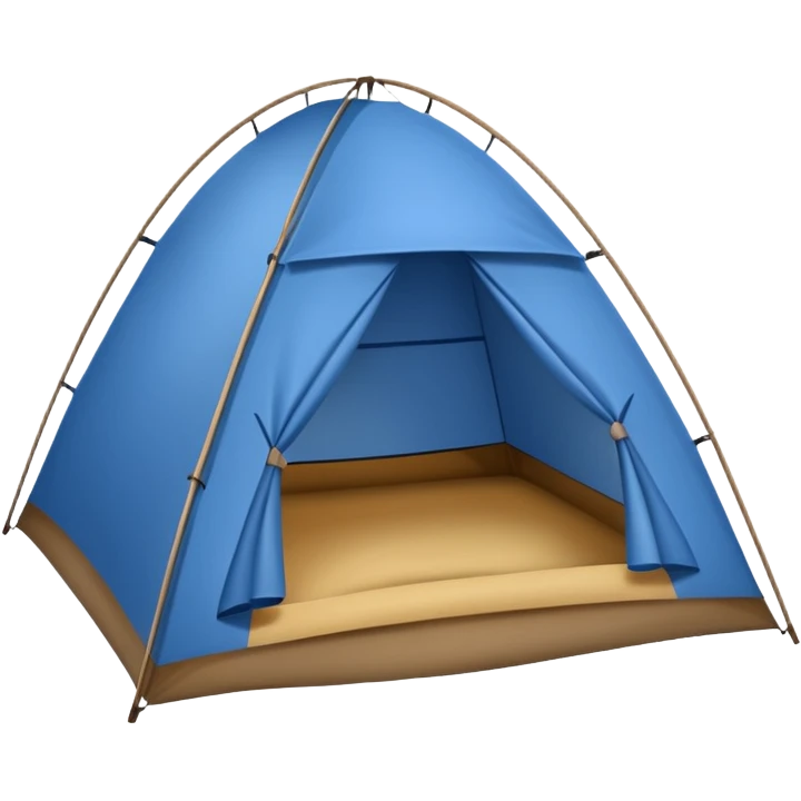 Blue tent with a Slow animal emoji