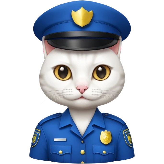 white cat police emoji