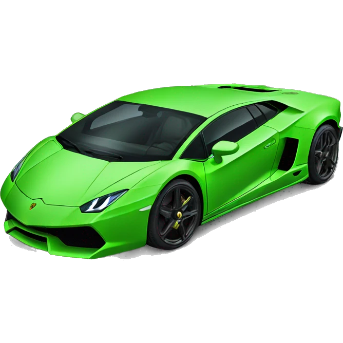 gréen neon lamborghini emoji emoji