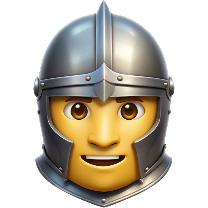 Clash of Clans aesthetic Comical Knight Portrait Emoji, Head tilted dramatically with an exaggerated, fun expression and wide, comically expressive eyes behind a quirky open helm, featuring a sturdy, cartoonish armored build with playful detailing and natural skin tone, Simplified yet hilariously expressive features, highly detailed, glowing with a slightly sassy metallic glow, high shine, dramatic yet playful, stylized with an air of cheeky medieval mischief, soft glowing outline, capturing the essence of a meme-worthy knight who brings lighthearted fun to epic battles! emoji