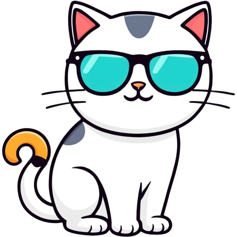 Cat with sunglasses emoji