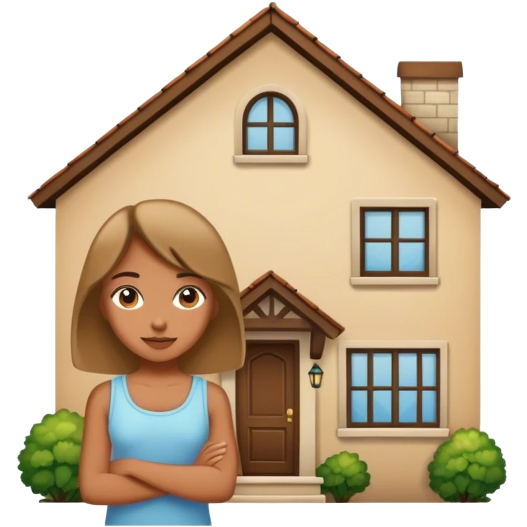 girl owning a house emoji
