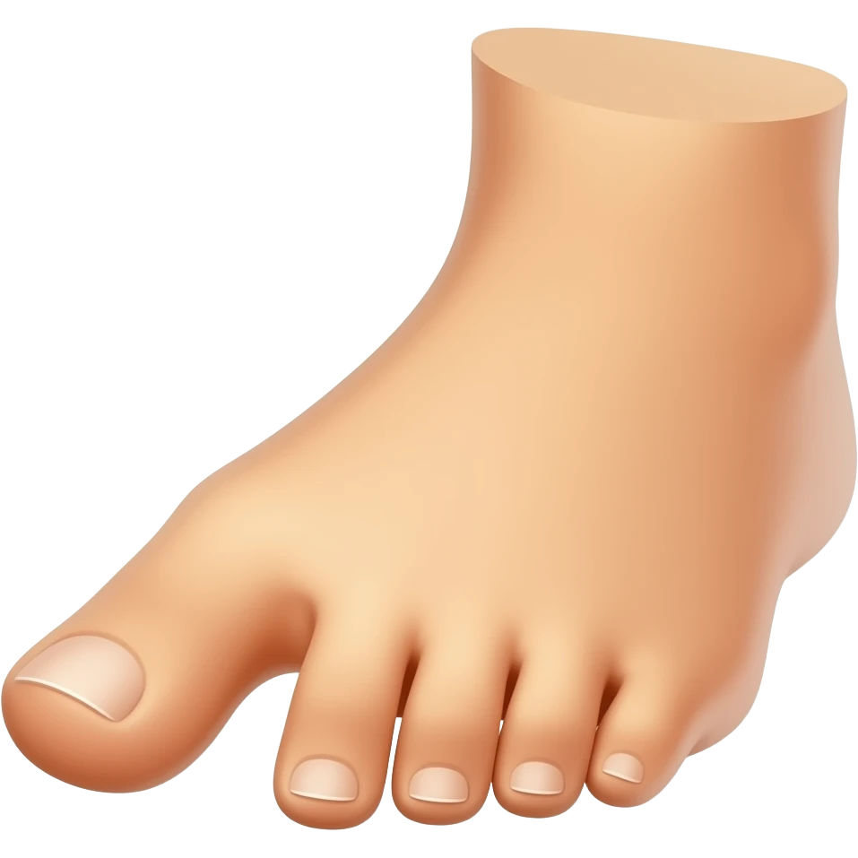 Foot remove  big toe emoji