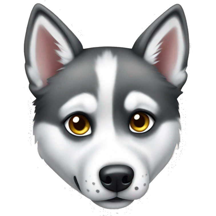 cute Siberian husky  emoji