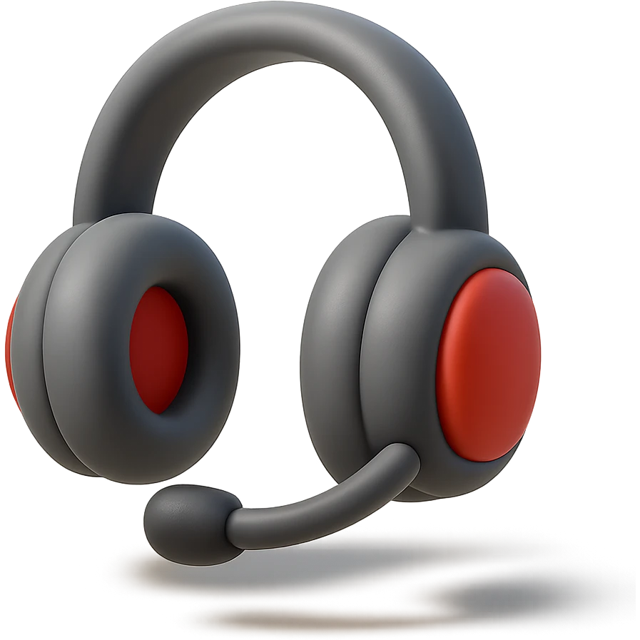 {
  "title": "3D Skeuomorphic Emoji Icon Schema",
  "type": "object",
  "properties": {
    "object": {
      "type": "string",
      "description": "Name of the object to be represented (e.g., 'money bag', 'camera', 'pizza')."
    },
    "style": {
      "type": "string",
      "enum": ["3D skeuomorphic emoji"],
      "description": "Visual style to be used for rendering."
    },
    "materials": {
      "type": "object",
      "properties": {
        "base": {
          "type": "string",
          "description": "Primary material texture, e.g., 'smooth cloth', 'metallic', 'plastic'."
        },
        "details": {
          "type": "array",
          "items": { "type": "string" },
          "description": "Secondary materials or embellishments (e.g., rope, buttons, stitching)."
        }
      }
    },
    "colors": {
      "type": "object",
      "properties": {
        "baseColor": {
          "type": "string",
          "description": "Main color of the object (e.g., '#F5DEB3' for a beige sack)."
        },
        "accentColors": {
          "type": "array",
          "items": { "type": "string" },
          "description": "Accent or highlight colors (e.g., yellow for dollar sign)."
        }
      }
    },
    "lighting": {
      "type": "object",
      "properties": {
        "type": {
          "type": "string",
          "enum": ["soft", "ambient", "studio"],
          "description": "Lighting type used to shade and define volume."
        },
        "shadows": {
          "type": "boolean",
          "description": "Indicates if soft drop shadows are used."
        }
      }
    },
    "geometry": {
      "type": "object",
      "properties": {
        "dimensionality": {
          "type": "string",
          "enum": ["3D"],
          "description": "Indicates that object is rendered in 3D."
        },
        "roundedEdges": {
          "type": "boolean",
          "description": "Indicates if object has smooth, rounded edges."
        }
      }
    },
    "expression": {
      "type": "string",
      "enum": ["playful", "realistic", "friendly"],
      "description": "Overall emotional tone of the icon."
    },
    "background": {
      "type": "string",
      "enum": ["transparent", "white", "gradient"],
      "description": "Background type for the rendered emoji."
    }
  },
  "required": ["object", "style", "materials", "colors", "lighting", "geometry", "expression", "background"]
}

over the ear headphones with a mic and red accents emoji