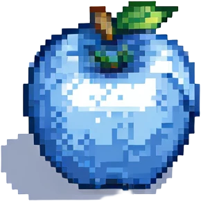 blue apple emoji
