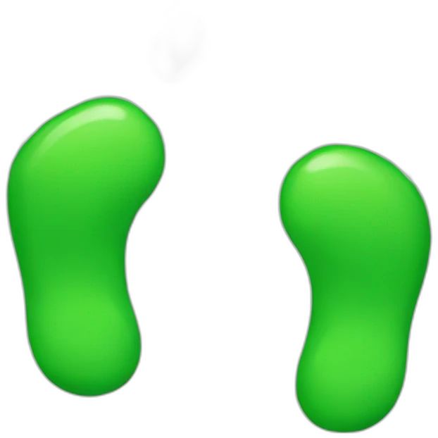left foot blue and right foot green icon emoji emoji