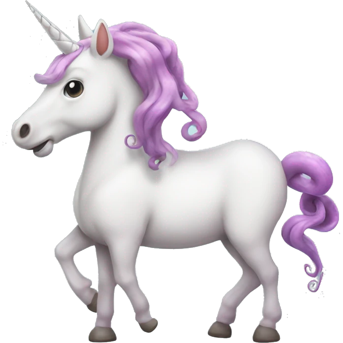 a unicorn with a octopus body emoji