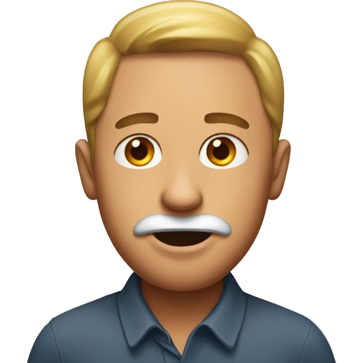 Man with an egg in his mouth emoji