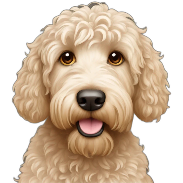 Tête Labradoodle emoji