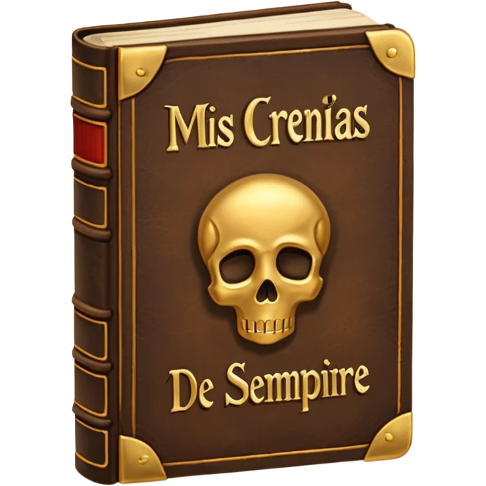 a book with the name "mis crencias de siempre" emoji