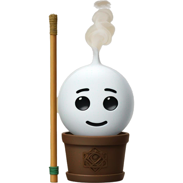 Incense stick in holder smoking emoji